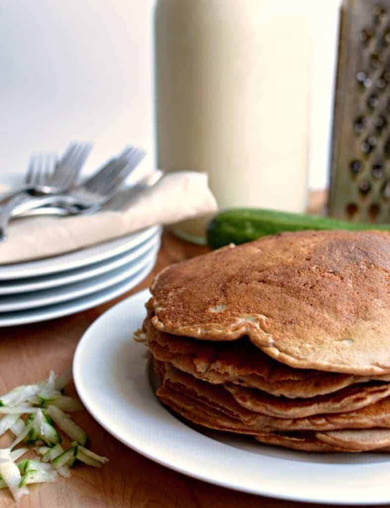 Healthy Whole Grain Zucchini Bread Pancakes