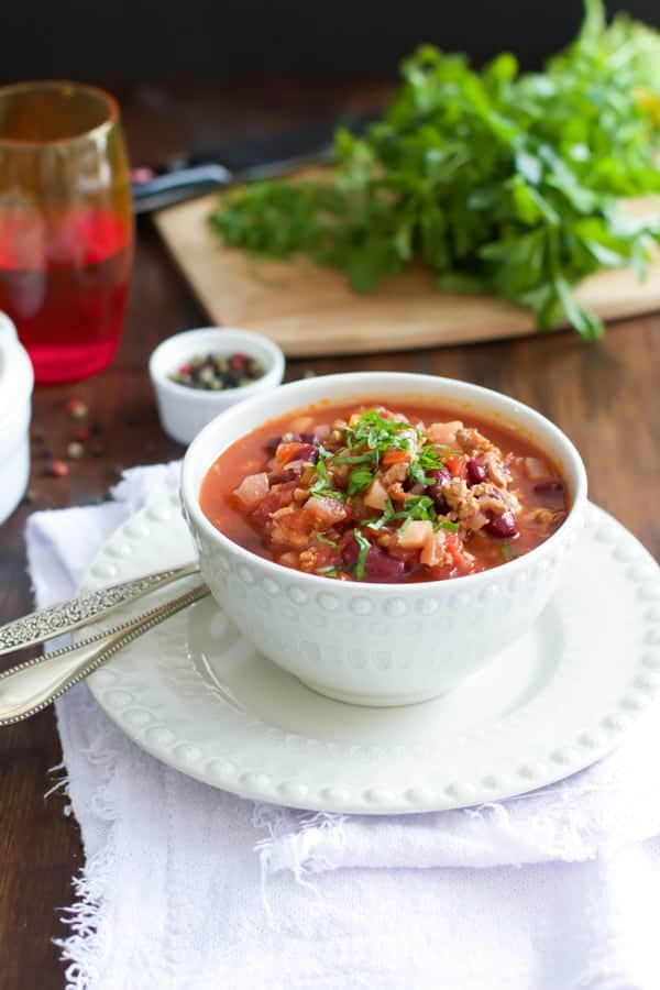 Slow Cooker Beet Chili from Primavera Kitchen