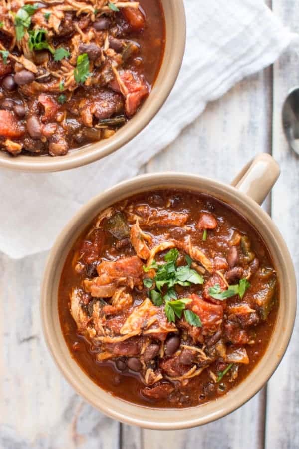 Crock-Pot Roasted Tomato and Ancho Chicken Chili from Crockpot Gourmet