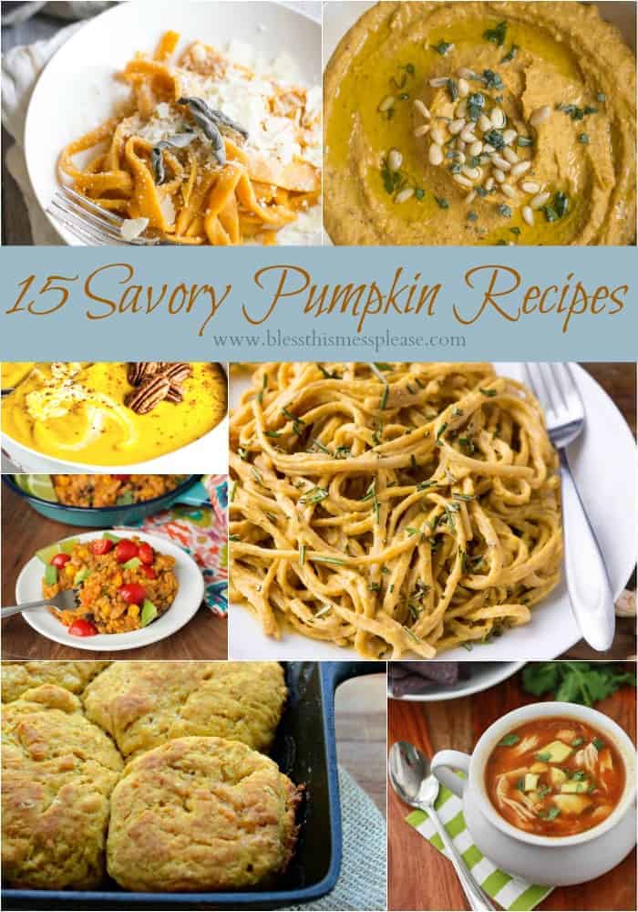 12 Savory Pumpkin Recipes so that you can eat pumpkin for all your meals and dessert!