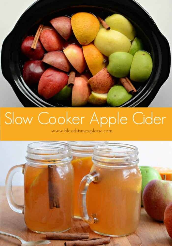 Slow Cooker Apple Cider- made from scratch and perfect for a party!