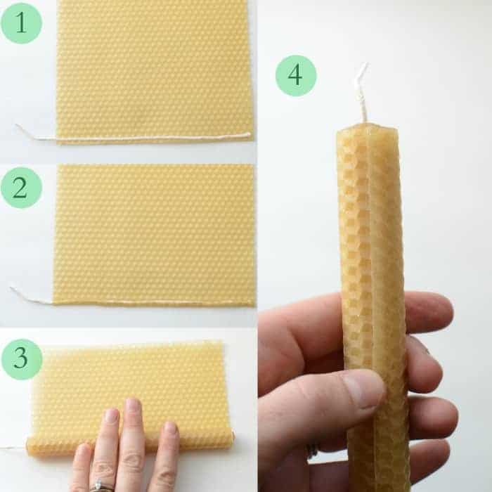 Simple DIY Beeswax Candles- unique and easy handmade gift idea!