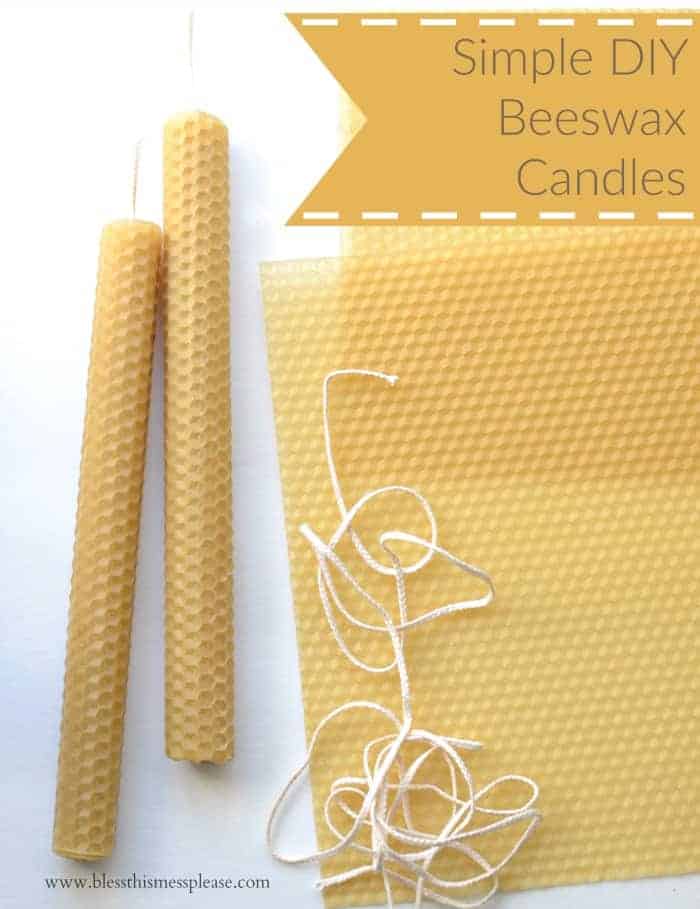 Simple DIY Beeswax Candles- unique and easy handmade gift idea!