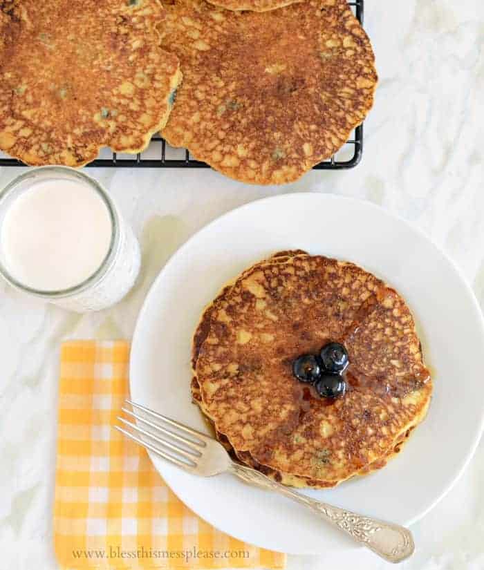 Image of Perfect Blueberry Cornmeal Pancakes