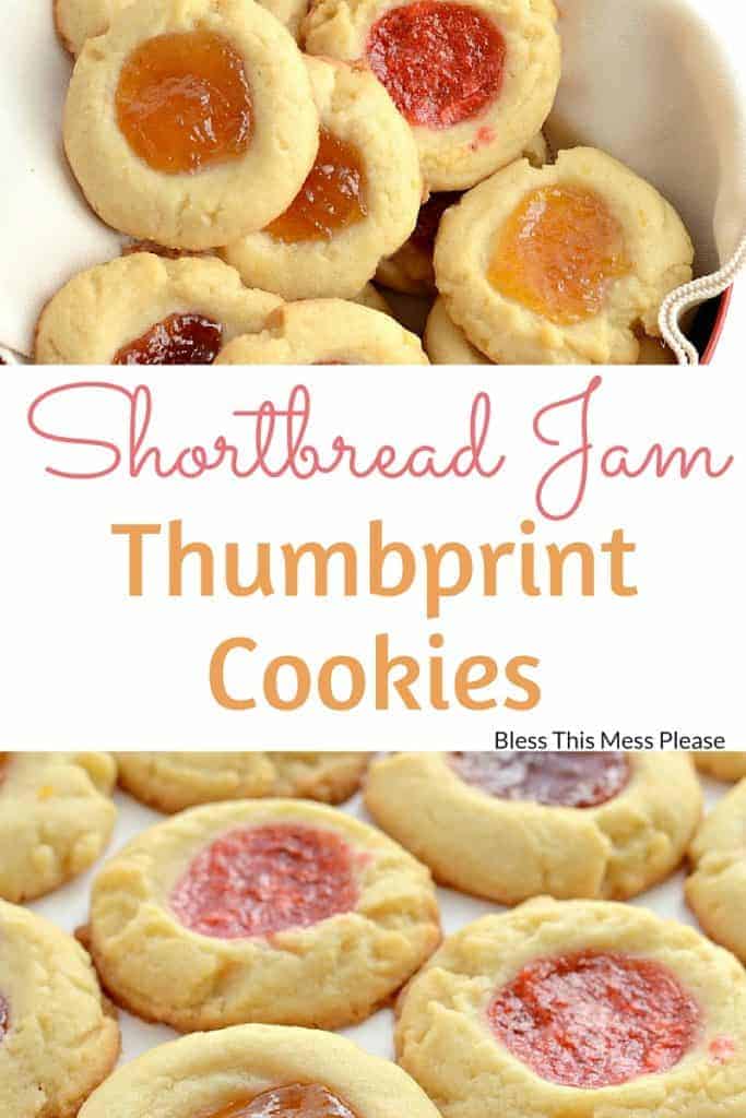 Shortbread Jam Thumbprint Cookies