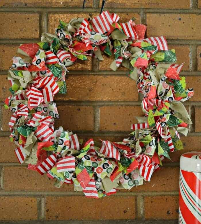 diy christmas rag wreath bless this mess