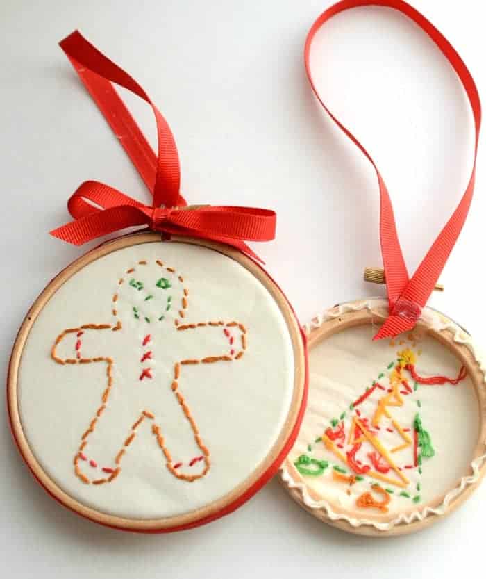 Simple Embroidered Ornaments