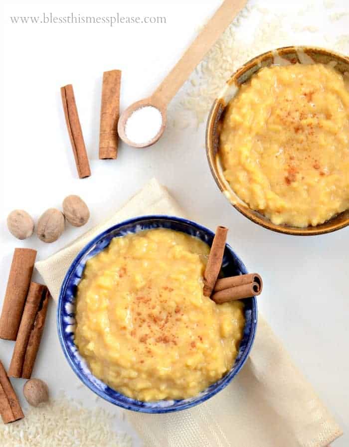 3 Ingredient Pumpkin Spice Rice Pudding (dairy and egg free)