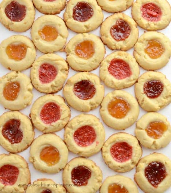 Easy Shortbread Jam Thumbprint Cookies Recipe Holiday Baking Ideas