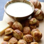 Parmesan Pretzel Bites made with Italian seasoning and Parmesan cheese.