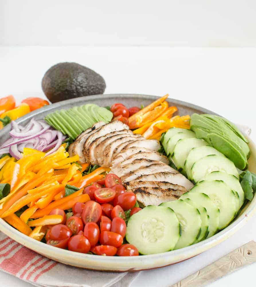 Rainbow Grilled Chicken Salad 