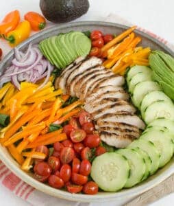 Rainbow Grilled Chicken Salad