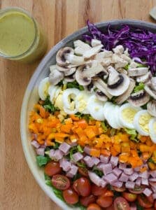 Rainbow Salad with Honey Mustard Dressing