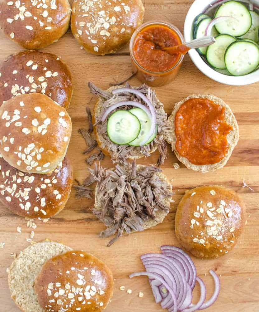 Ultimate Pulled Pork Sandwiches are perfect for anyone who is on Team Simple for their party food. Ultimate Pulled Pork Sandwiches are perfect for anyone who is on Team Simple for their party food.