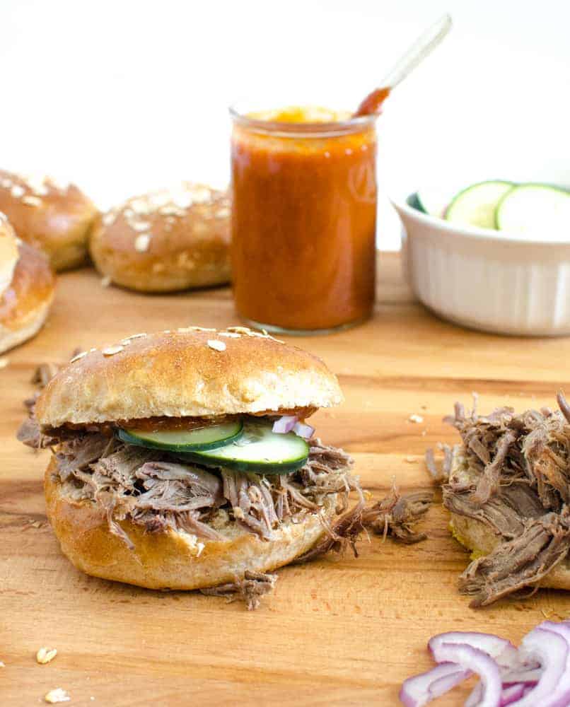 Ultimate Pulled Pork Sandwiches are perfect for anyone who is on Team Simple for their party food. Ultimate Pulled Pork Sandwich