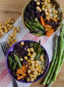 Roasted Chickpea and Vegetable Quinoa Bowls (Meatless/GF)
