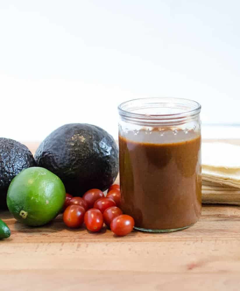 Quick and easy homemade red enchilada sauce made from simple things from your pantry like oil, chili powder, and broth in about 15 minutes. 