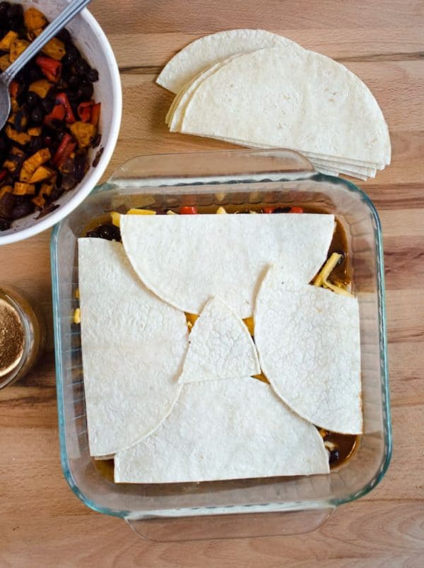 Black Bean and Sweet Potato Enchilada Bake Easy Vegetarian Enchilada