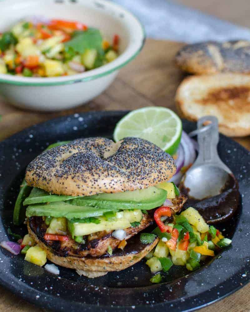 Weeknight Grilled Chicken Sandwiches with Pineapple Salsa Recipe (30 Minute Meal)