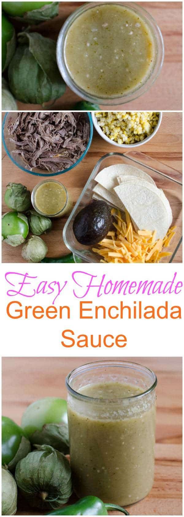 Easy Homemade Green Enchilada Sauce Recipe (made in the blender!)