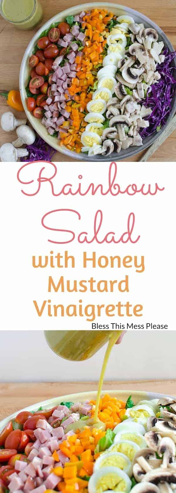 Rainbow Salad with Honey Mustard Vinaigrette 