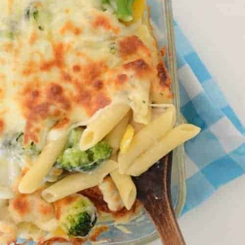 Image of chicken and vegetable baked pasta