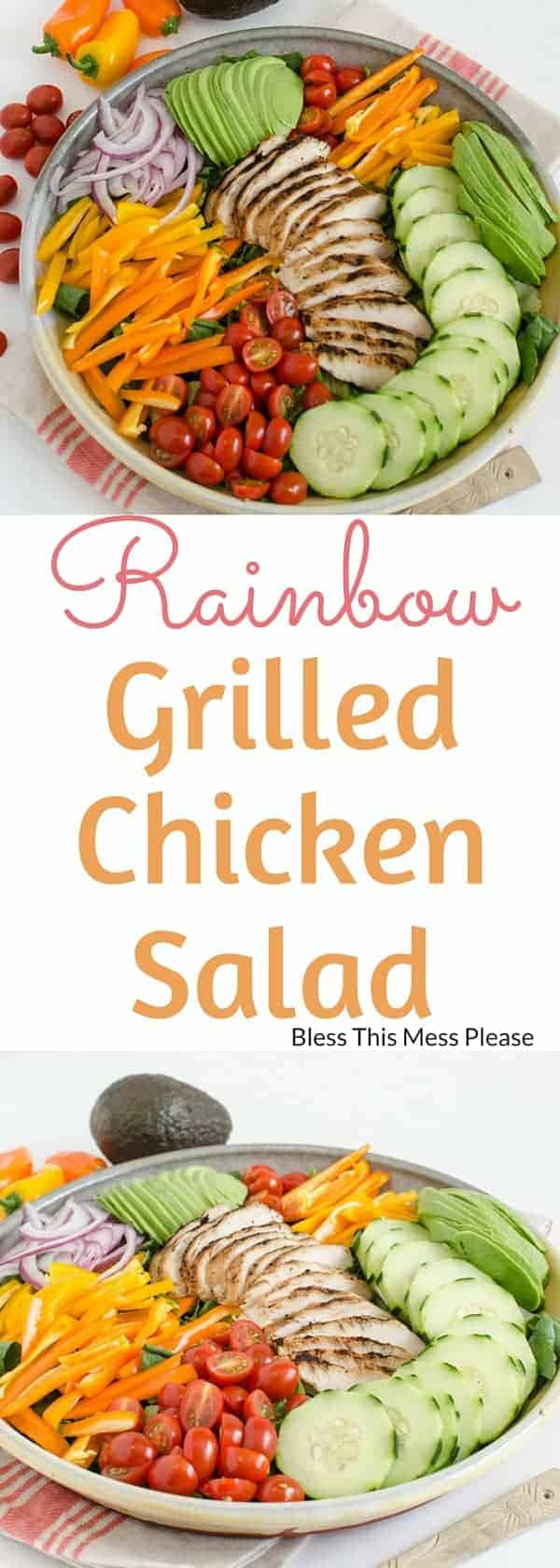 Rainbow Grilled Chicken Salad