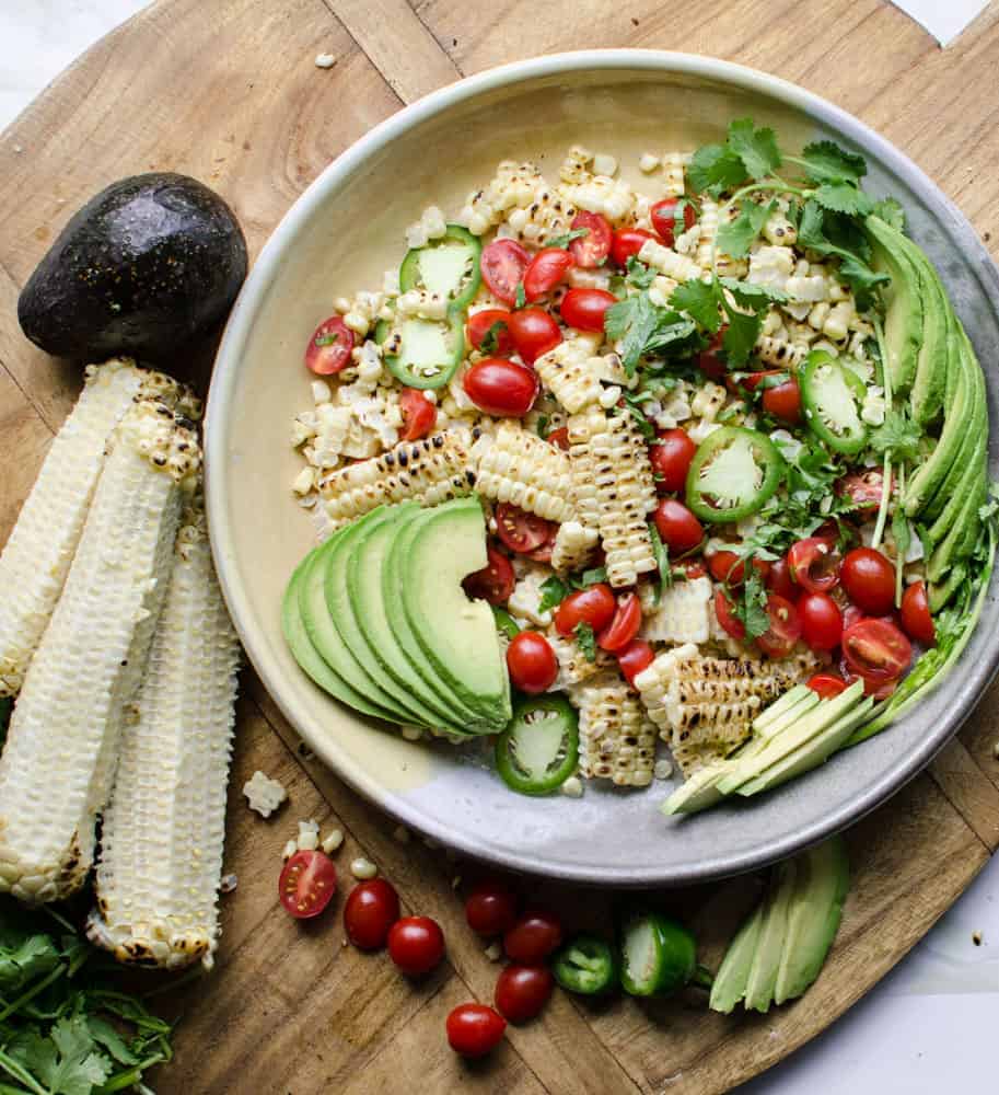 Grilled Corn and Avocado Salad