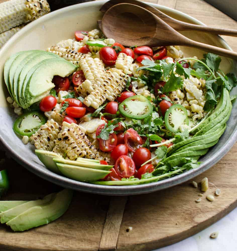 Grilled Corn and Avocado Salad is easy, healthy, party-perfect.