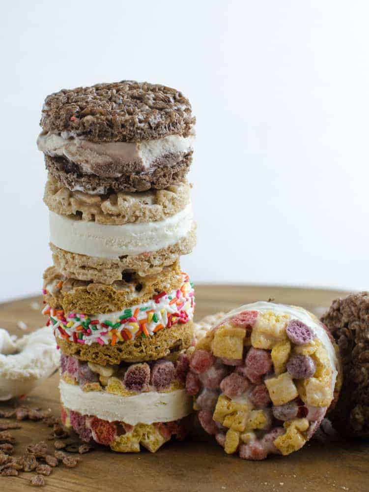 Cereal Ice Cream Sandwiches - the flavor possibilities are endless!