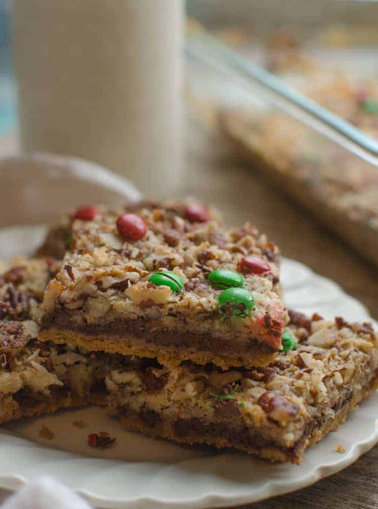 Christmas Magic Cookie Bars are simple holiday treats.