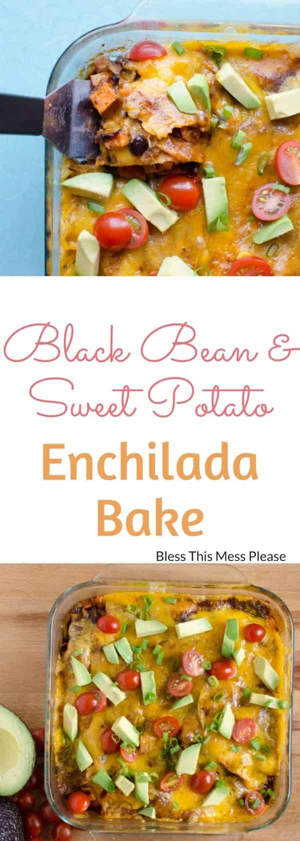 Black Bean and Sweet Potato Enchilada Bake Easy Vegetarian Enchilada