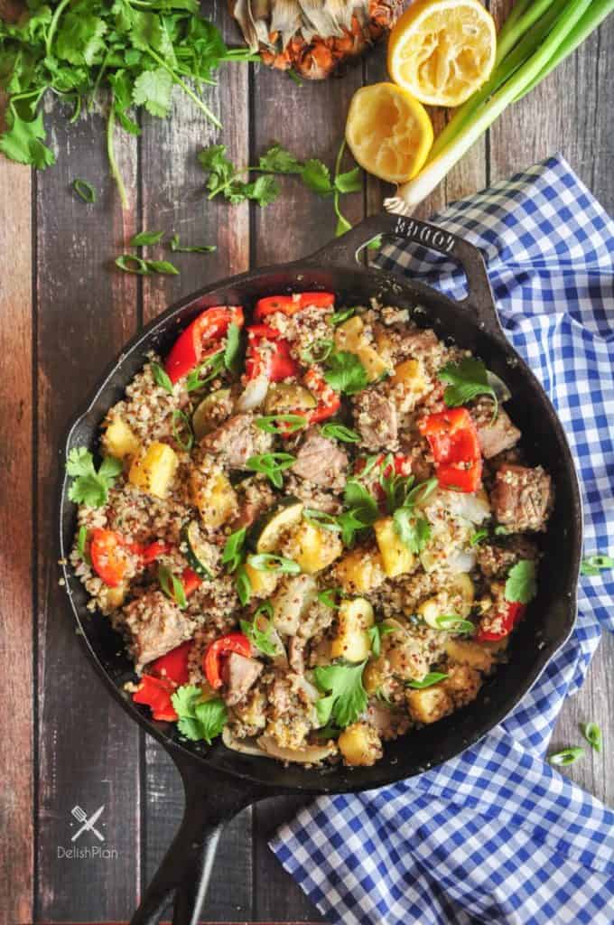 One Skillet Meals - Pineapple Tuna Quinoa Skillet