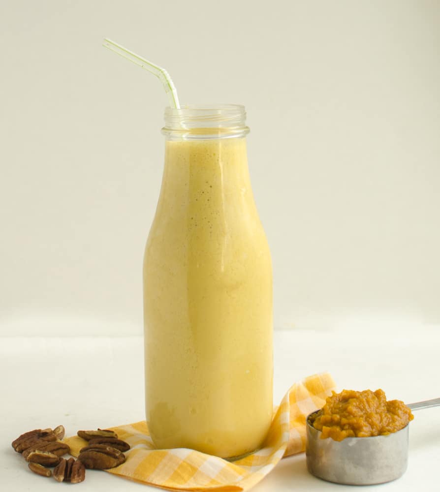 Image of a Healthy Pumpkin Protein Smoothie for One