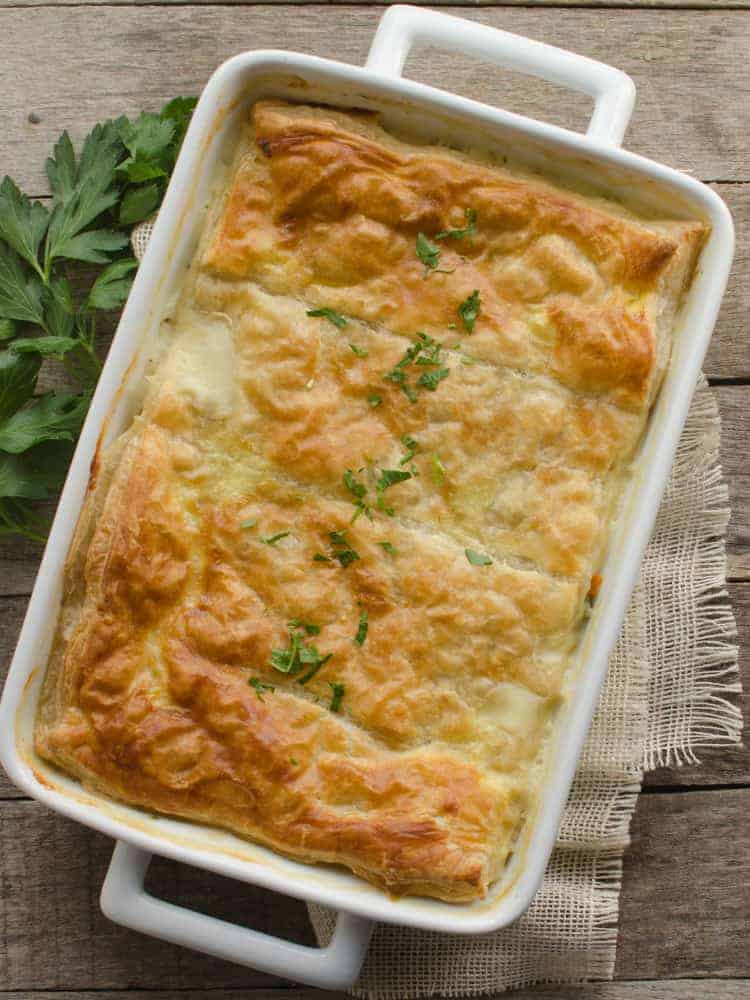 Easy Chicken Pumpkin Pot Pie is perfect for fall.
