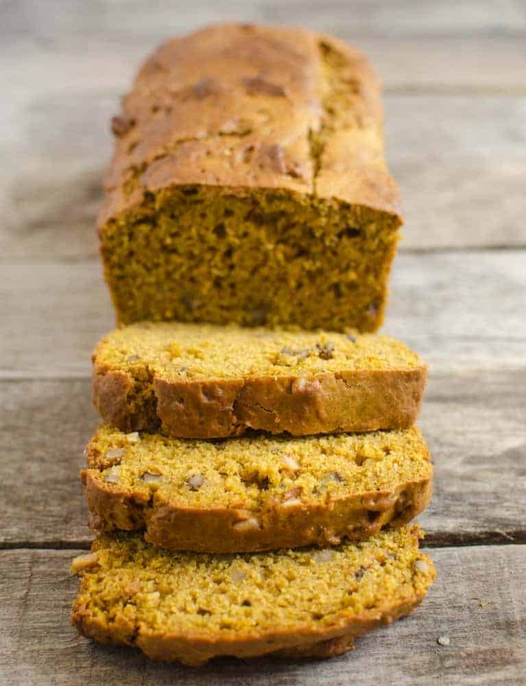 Naturally sweetened and low-sugar pumpkin bread is full of flavor without the guilt. 