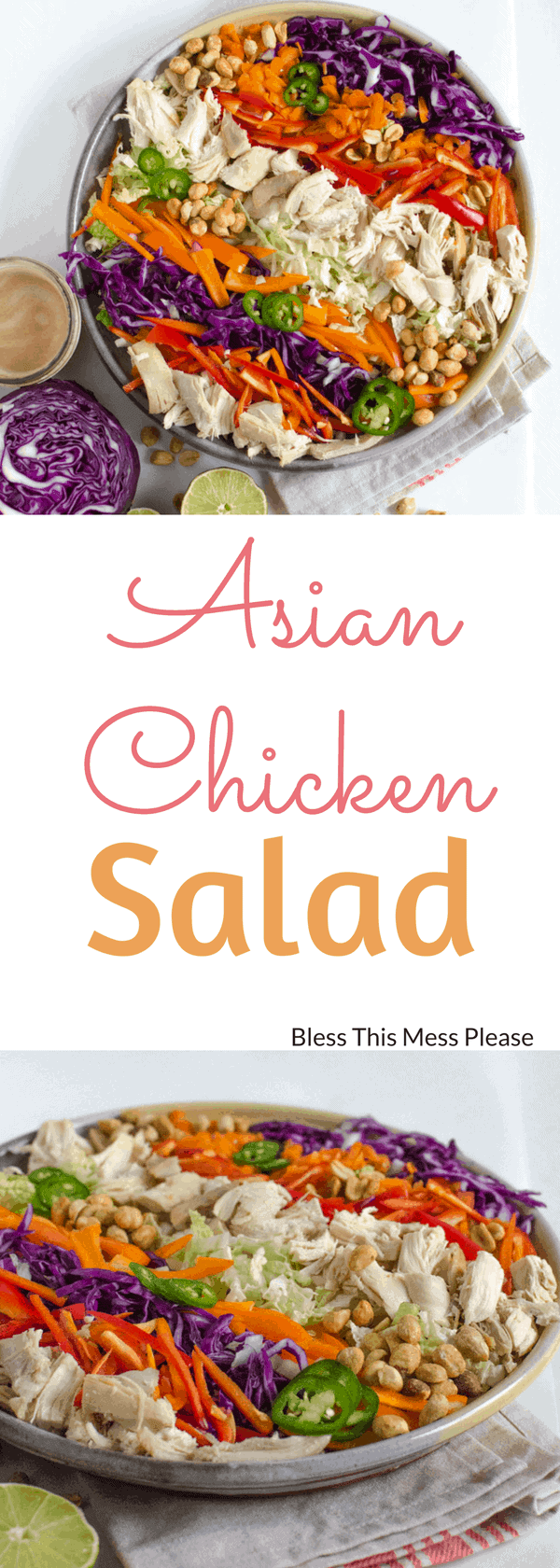 Asian Chicken Salad with Peanut Lime Dressing