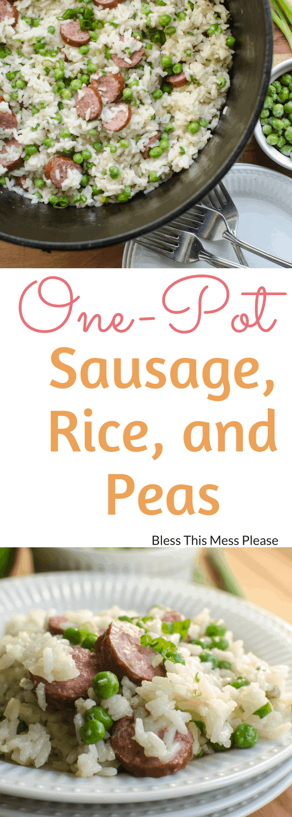 One-Pot Sausage, Rice, and Peas