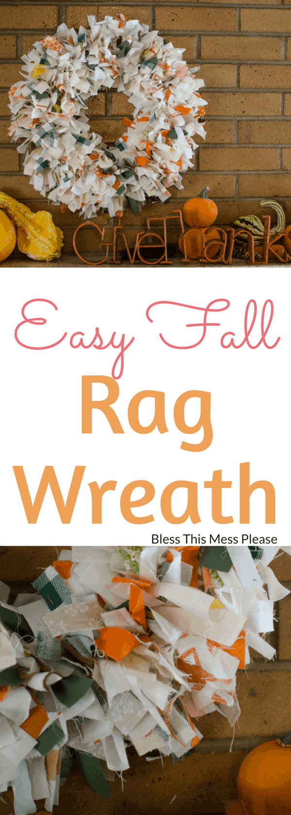 DIY Fall Rag Wreath