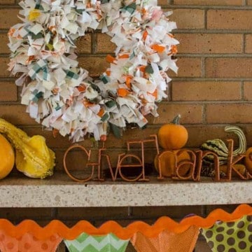 DIY Fall Rag Wreath