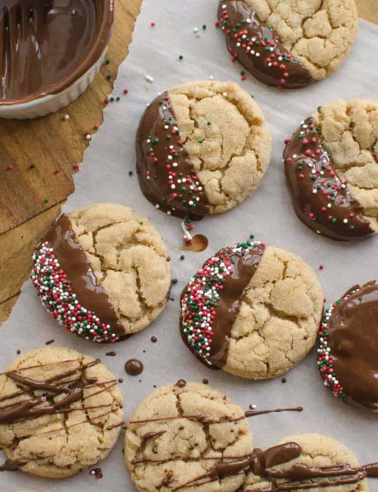 Christmas peanut butter cookies.