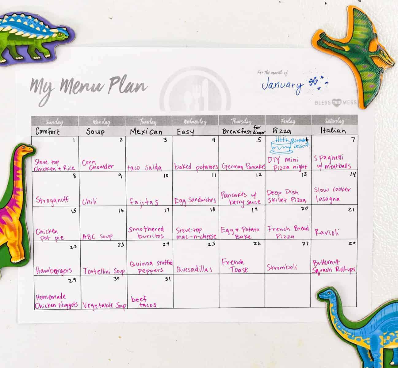 Busy Moms Basic Meal Planning Bless This Mess Please
