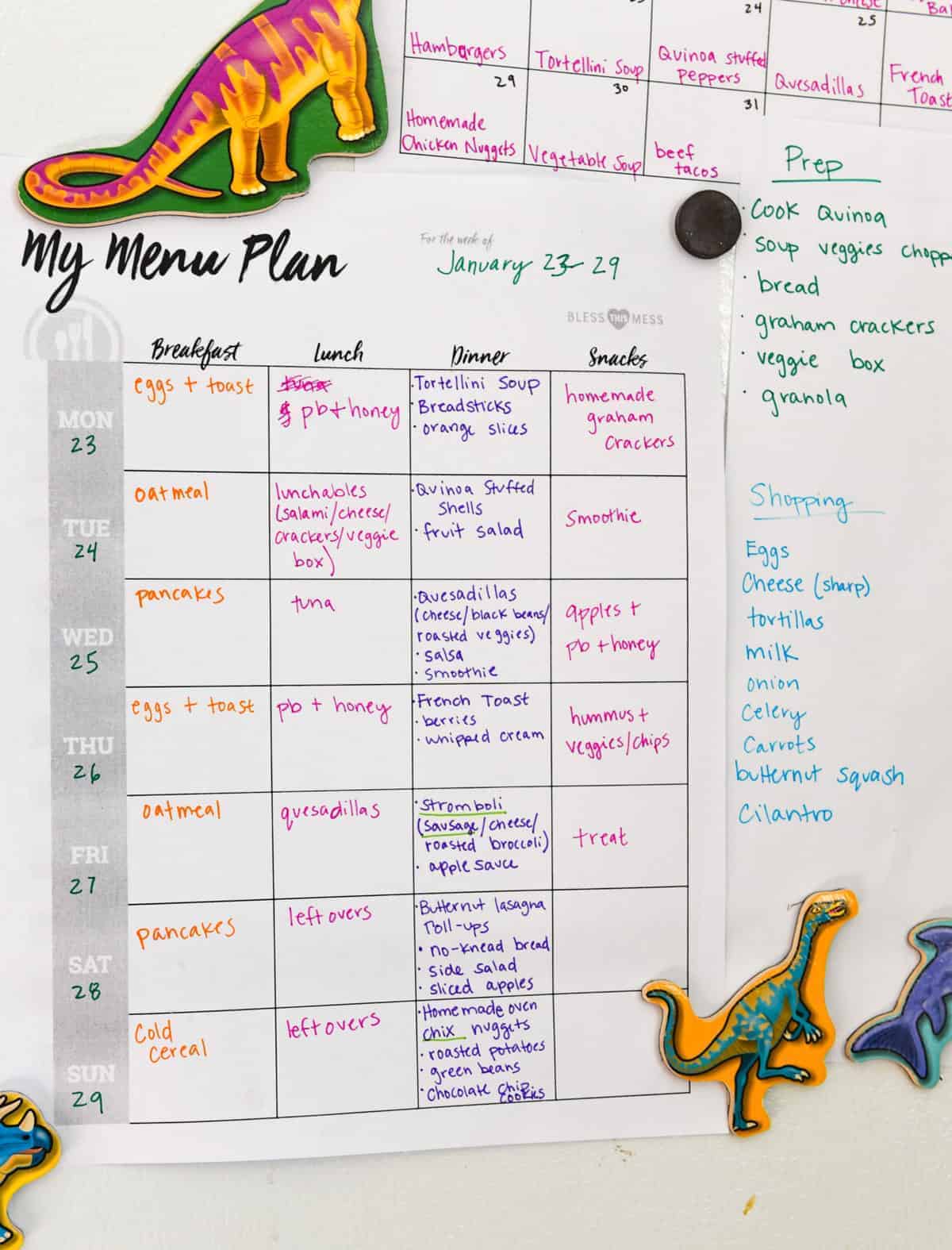 Meal planning: Save time, save money, and take the stress out of dinner! This is a foolproof method for easy meal planning, including free printables!