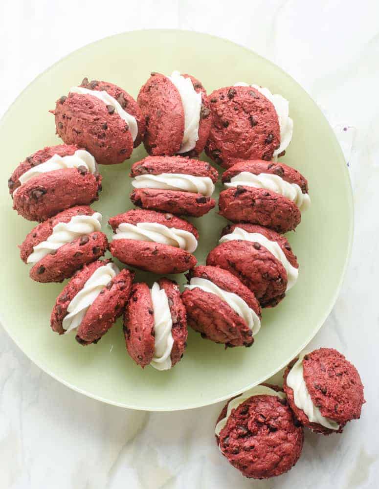 Easy Red Velvet Sandwich Cookies