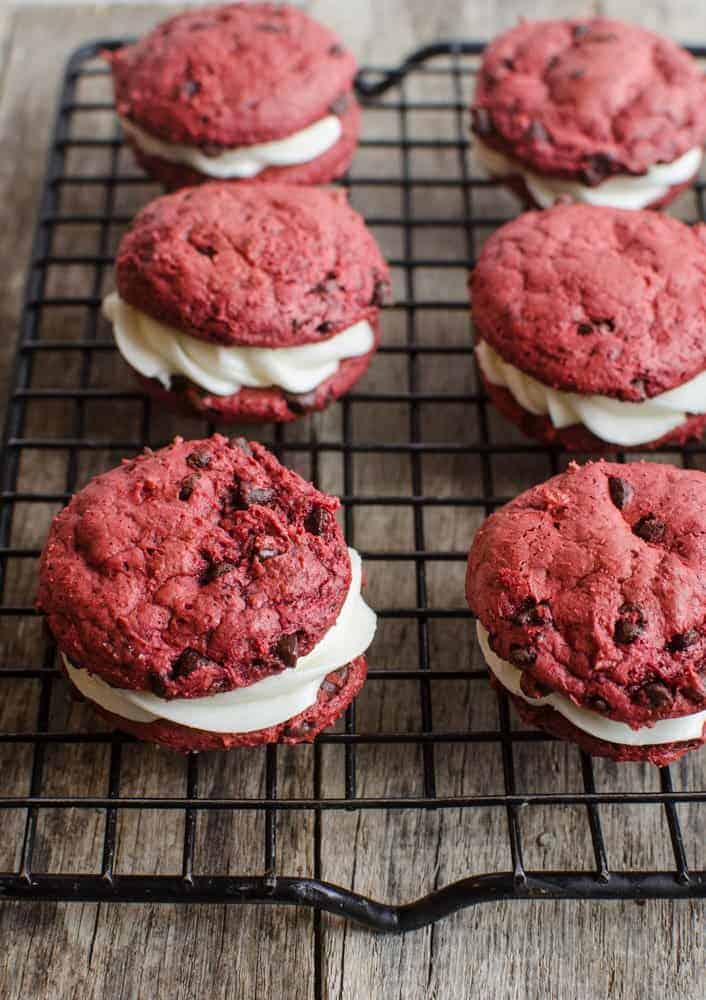 Easy Red Velvet Sandwich Cookies — Bless this Mess