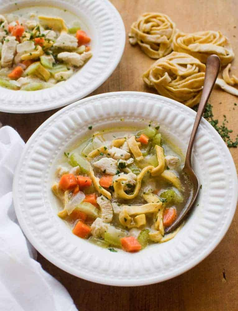 Homemade Chicken Noodle Soup - Belly Full