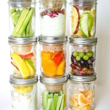 Image of healthy snacks in mason jars