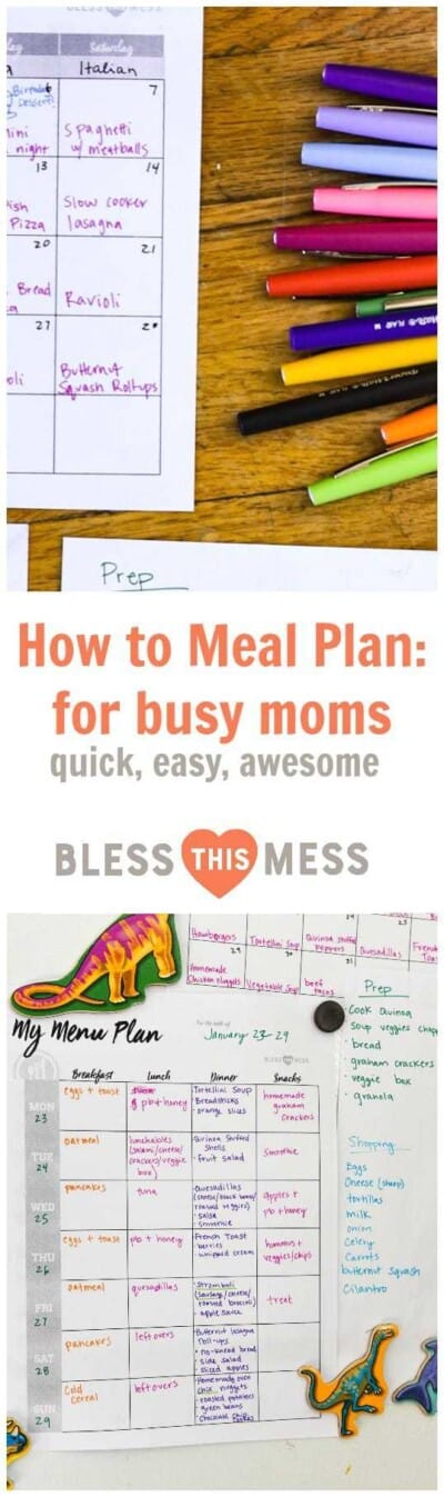 Easy Family Meal Planning Ideas — Bless this Mess