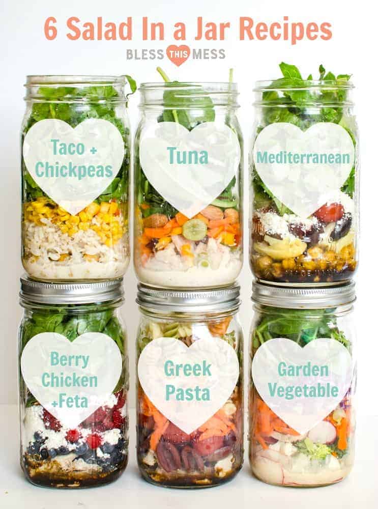 Salad in a Jar  Easy and Healthy Work Lunch Ideas