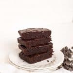 Small Batch Double Chocolate Brownies makes just enough for a romantic dessert for two. Rich, fudgy brownies for the win!